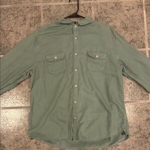 Green Button-Up Shirt